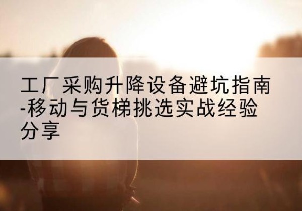 新沂移动式升降机怎么选-工厂采购升降设备避坑指南-移动与货梯挑选实战经验分享